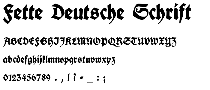 Fette deutsche Schrift font